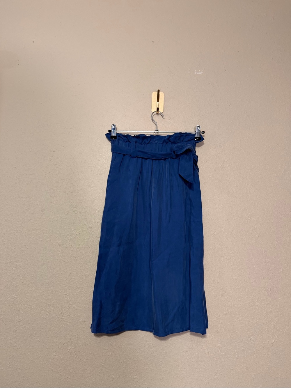 Scotch & Soda 100% Cupro blue knee length skirt Size XS